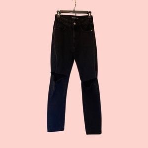 Nasty Gal, light wash denim high-waisted Mom Jeans